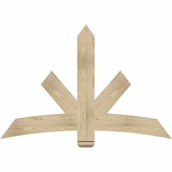 Ekena Millwork Alberta Rough Sawn Timber Gable Bracket, Douglas Fir, 60"W x 40"H x 2"D x 6"F, 16/12 Pitch GBW060X40X0206ALB00RDF - main